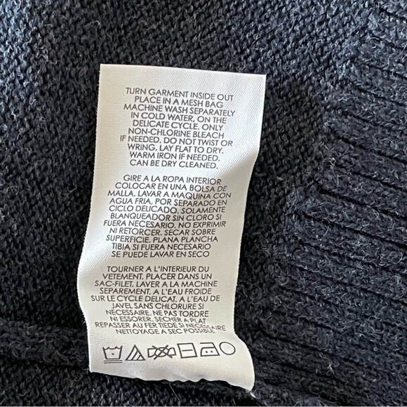 Cabi Open Cardigan Sweater with Key-hole back design in dark Navy Blue. Size S. - Picture 7 of 9